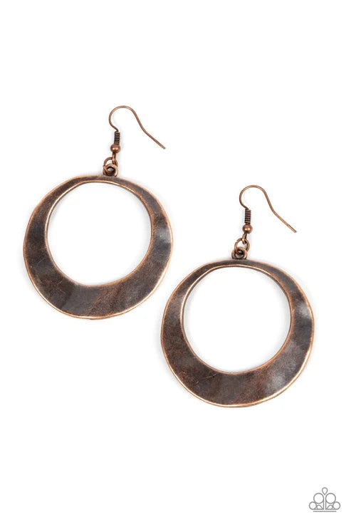 Paparazzi ♥ Urban Eclipse - Copper ♥ Earrings