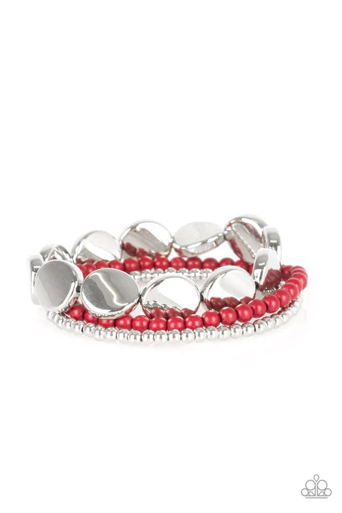Paparazzi ♥ Beyond The Basics - Red ♥ Bracelet