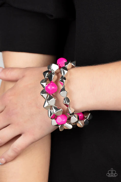 Paparazzi ♥ A Perfect TENACIOUS - Pink ♥ Bracelet