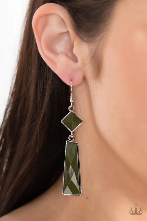 Paparazzi ♥ Hollywood Harmony - Green ♥ Earrings