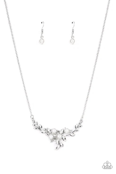 Paparazzi ♥ Because Im The Bride - White ♥ Necklace