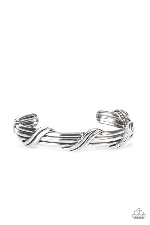 Paparazzi ♥ Last Man Standing - Silver ♥ Mens Bracelet