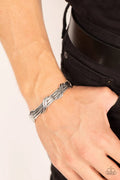 Paparazzi ♥ Last Man Standing - Silver ♥ Mens Bracelet
