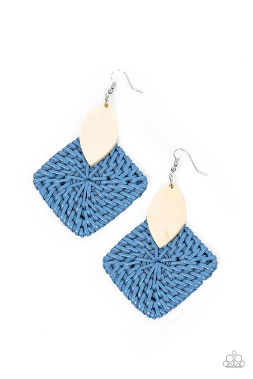 Paparazzi ♥ Sabbatical WEAVE - Blue ♥ Earrings