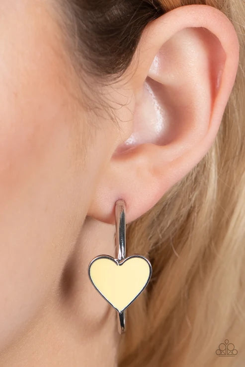 Paparazzi ♥ Kiss Up - Yellow ♥ Earrings