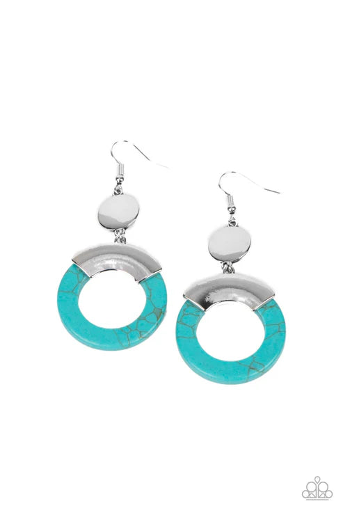 Paparazzi ♥ ENTRADA at Your Own Risk - Blue ♥ Earrings