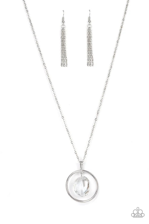 Paparazzi ♥ Hands-Down Dazzling - White ♥ Necklace