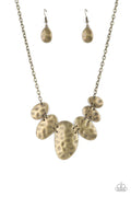 Paparazzi ♥ Cave Crawl - Brass ♥ Necklace