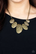 Paparazzi ♥ Cave Crawl - Brass ♥ Necklace