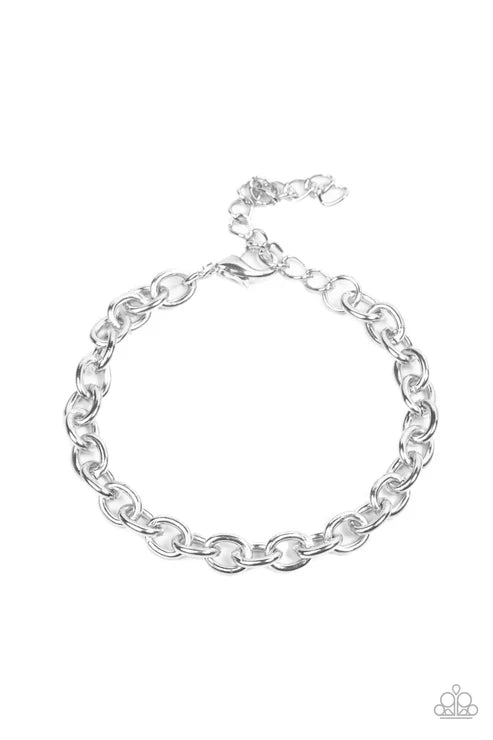 Paparazzi ♥ Intrepid Method - Silver ♥ Mens Bracelet