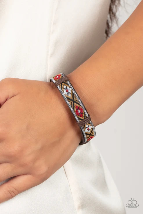 Paparazzi ♥ Textile Takeover - Red ♥ Bracelet