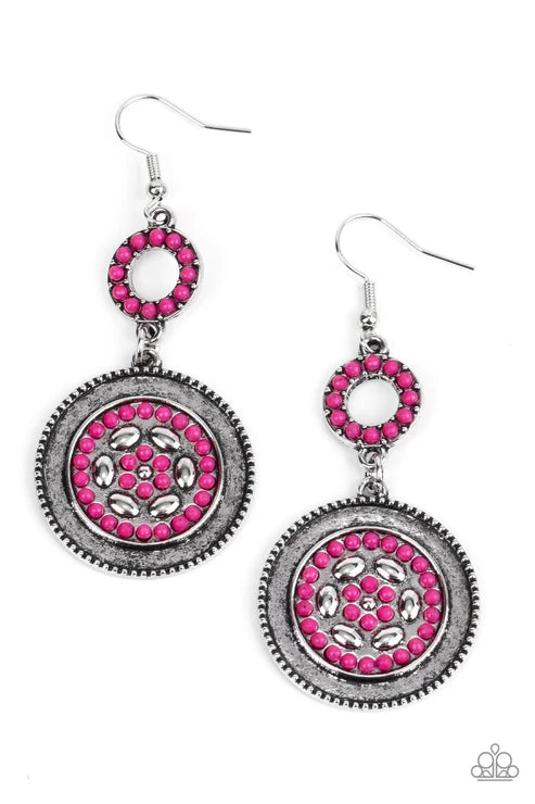 Paparazzi ♥ Meadow Mantra - Pink ♥ Earrings