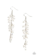 Paparazzi ♥ Candlelight Cruise - White ♥ Earrings
