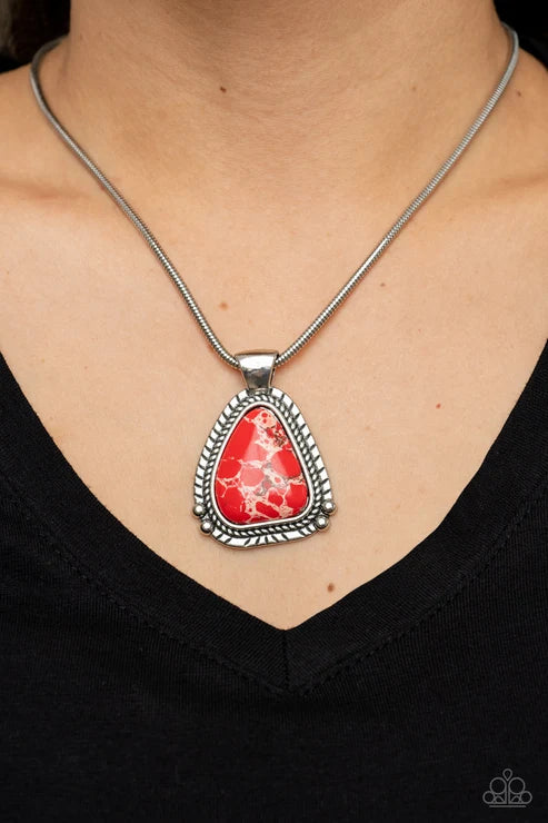 Paparazzi ♥ Artisan Adventure - Red ♥ Necklace