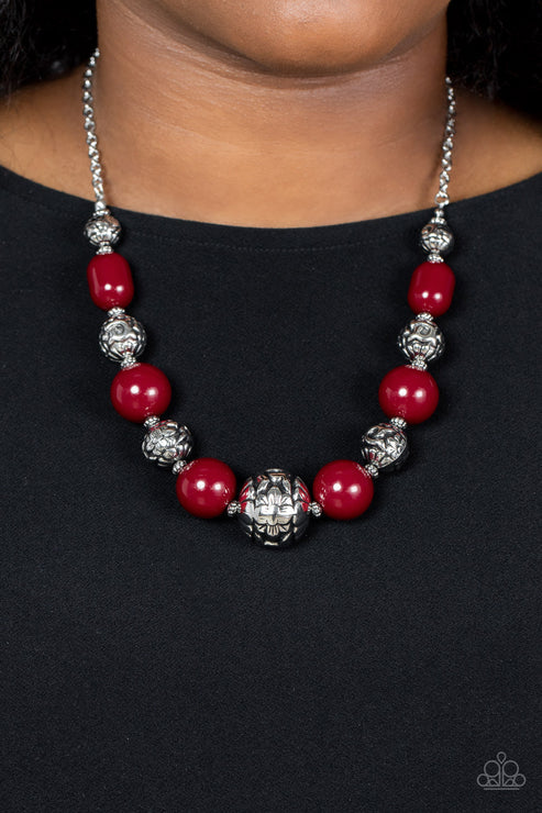 Paparazzi ♥ Girl Meets Garden - Red ♥ Necklace