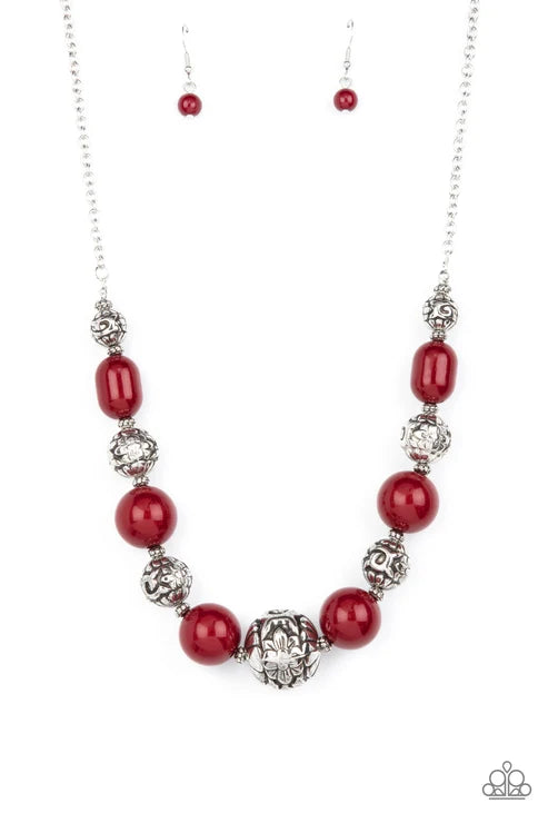 Paparazzi ♥ Girl Meets Garden - Red ♥ Necklace