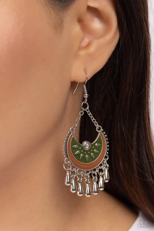 Paparazzi ♥ I Just Need CHIME - Green ♥ Earrings