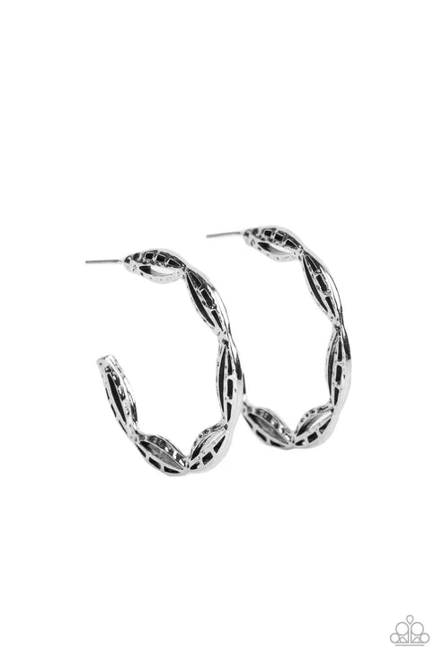 Paparazzi ♥ Eco Express - Silver ♥ Earrings