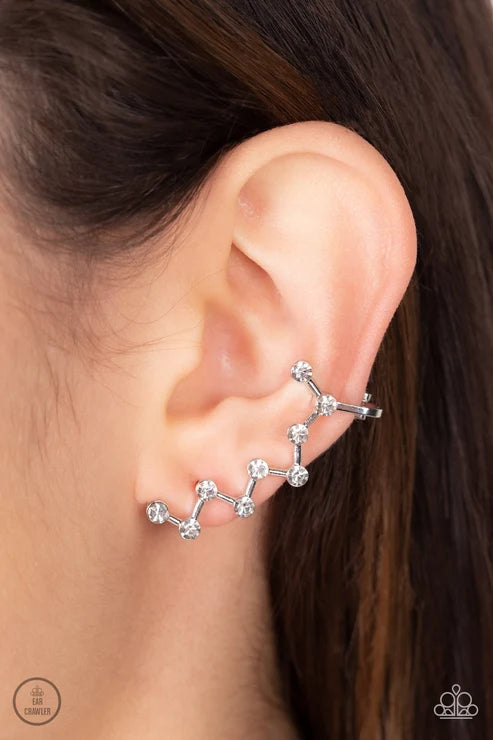 Paparazzi ♥ Clamoring Constellations - White ♥ Post Earrings