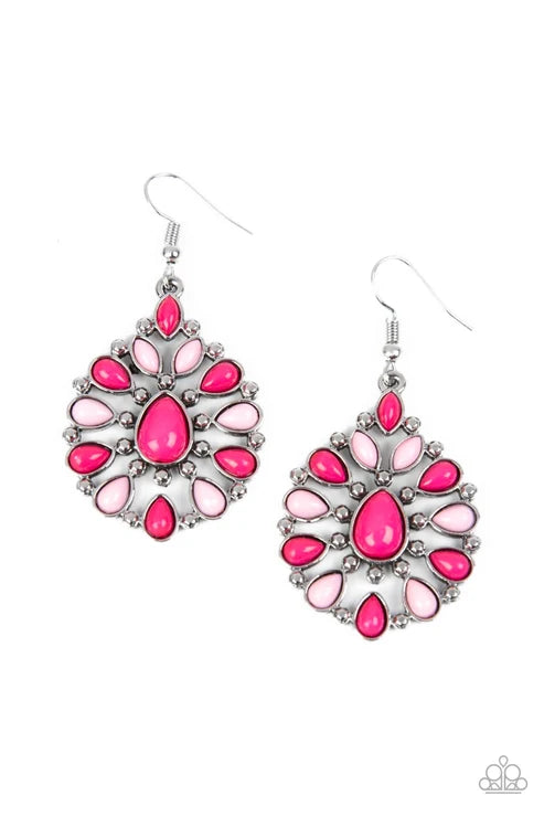 Paparazzi ♥ Lively Luncheon - Pink ♥ Earrings