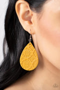 Paparazzi ♥ Stylishly Subtropical - Yellow ♥ Earrings