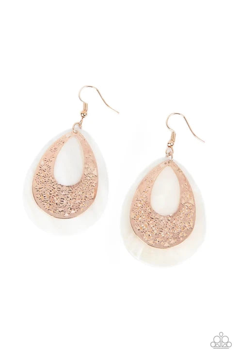 Paparazzi ♥ Bountiful Beaches - Rose Gold ♥ Earrings