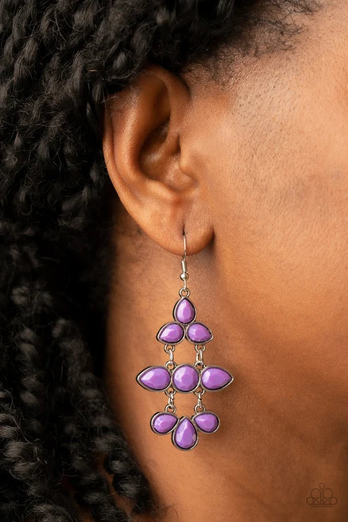 Paparazzi ♥ Bay Breezin - Purple ♥ Earrings