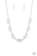 Paparazzi ♥ GRACE to the Top - White ♥ Necklace