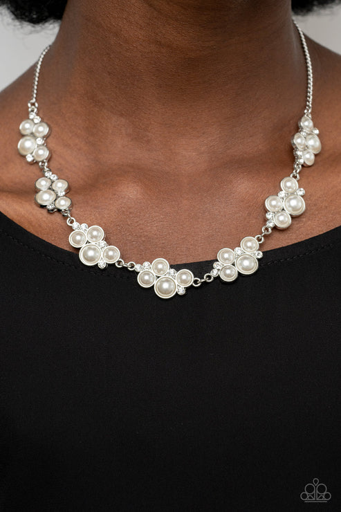 Paparazzi ♥ GRACE to the Top - White ♥ Necklace