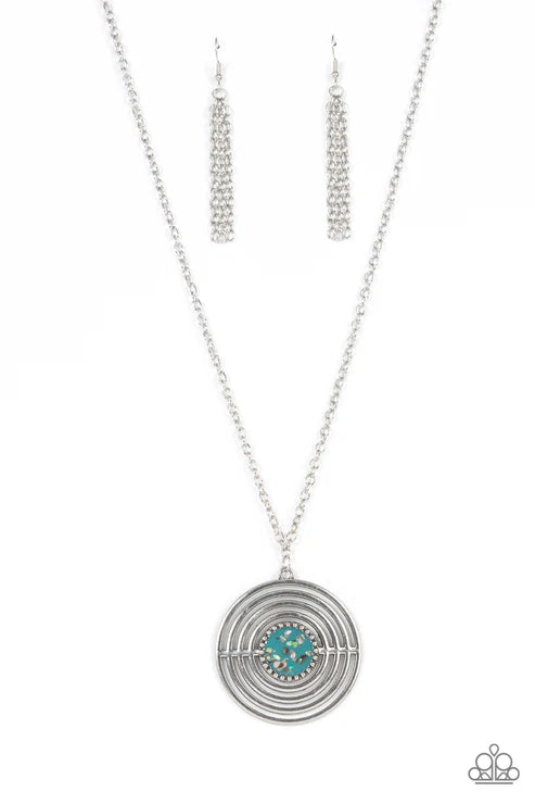 Paparazzi ♥ Targeted Tranquility - Blue ♥ Necklace