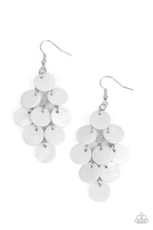 Paparazzi ♥ Tropical Tryst - White ♥ Earrings
