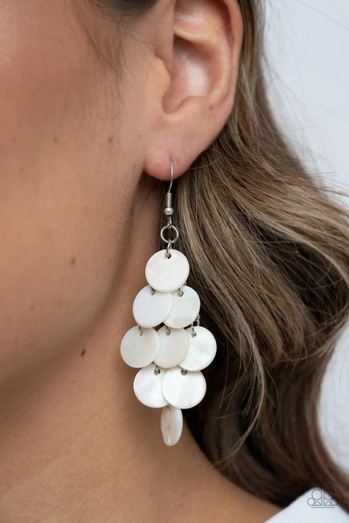 Paparazzi ♥ Tropical Tryst - White ♥ Earrings