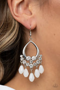 Paparazzi ♥ Famous Fashionista - White ♥ Earrings