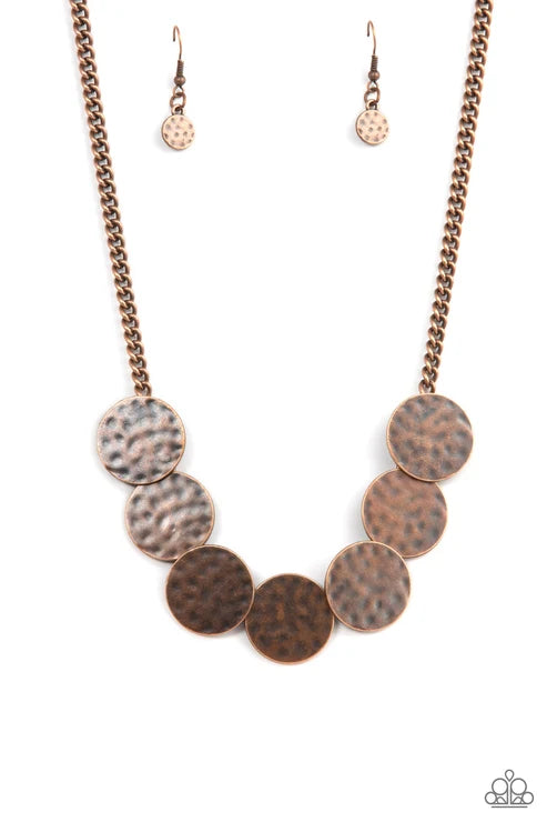 Paparazzi ♥ Flip a Coin - Copper ♥ Necklace
