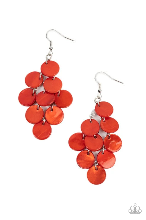 Paparazzi ♥ Tropical Tryst - Orange ♥ Earrings