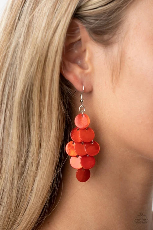 Paparazzi ♥ Tropical Tryst - Orange ♥ Earrings