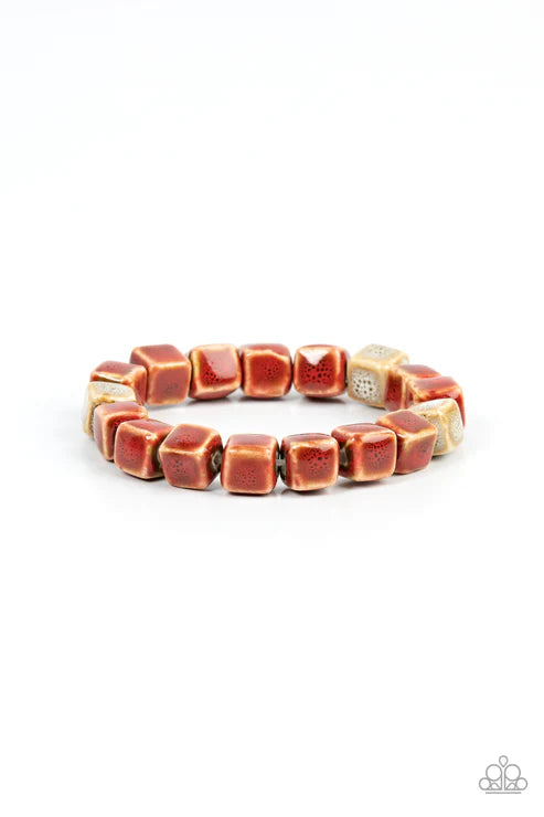 Paparazzi ♥ Glaze Craze - Red ♥ Bracelet