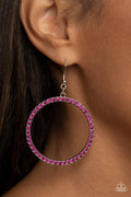 Paparazzi ♥ Head-Turning Halo - Pink ♥ Earrings