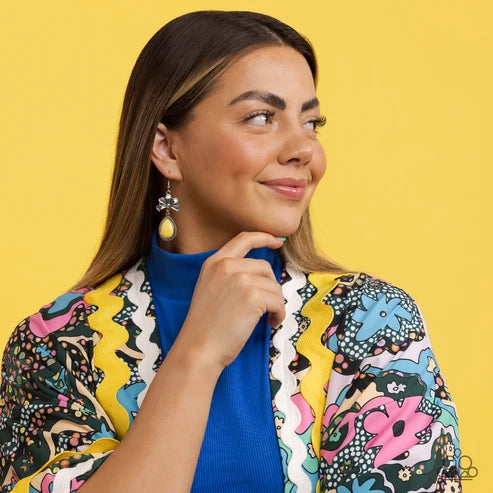 Paparazzi ♥ Brightly Blooming - Yellow ♥ Earrings