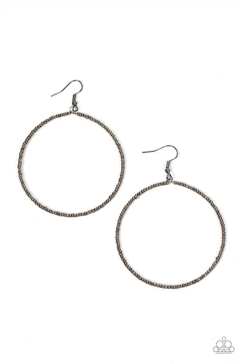 Paparazzi ♥ Basically Beaded - Black ♥ Earrings