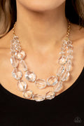 Paparazzi ♥ Icy Illumination - Gold ♥ Necklace