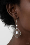 Paparazzi ♥ Perky Perennial - White ♥ Earrings