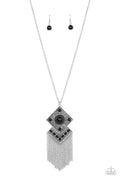 Paparazzi ♥ Kite Flight - Black ♥ Necklace