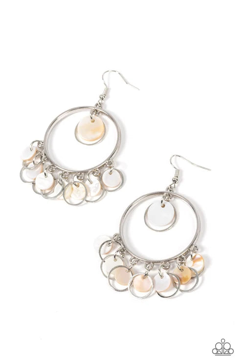 Paparazzi ♥ Cabana Charm - White ♥ Earrings
