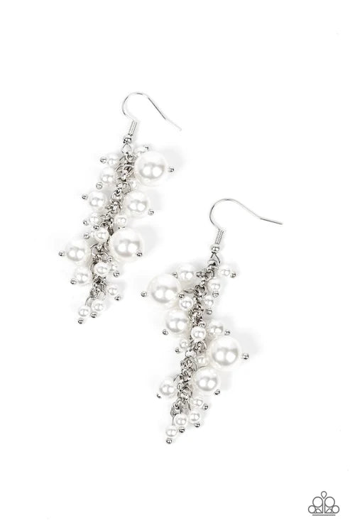 Paparazzi ♥ The Rumors are True - White ♥ Earrings