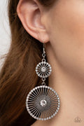 Paparazzi ♥ Bring Down the WHEELHOUSE - White ♥ Earrings