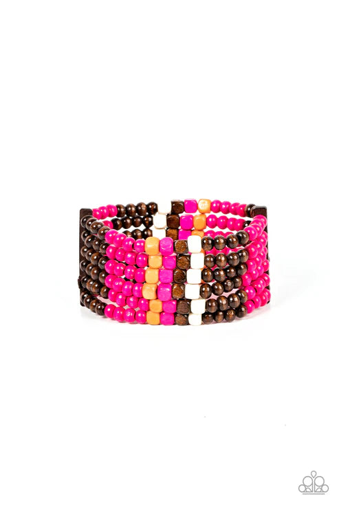 Paparazzi ♥ Dive into Maldives - Pink ♥ Bracelet