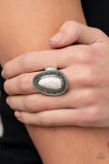 Paparazzi ♥ Downtown Desertscape - White ♥ Ring