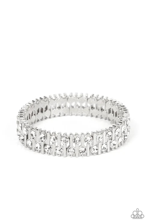 Paparazzi ♥ Generational Glimmer - White ♥ Bracelet