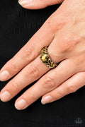 Paparazzi ♥ Smooth Smolder - Brass ♥ Ring